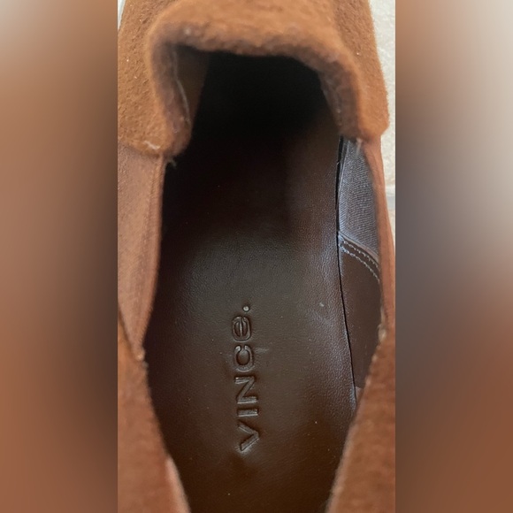 Vince Warren Women's 5 Shoes Brown Suede Platform Slip-On Sneakers - Picture 5 of 6